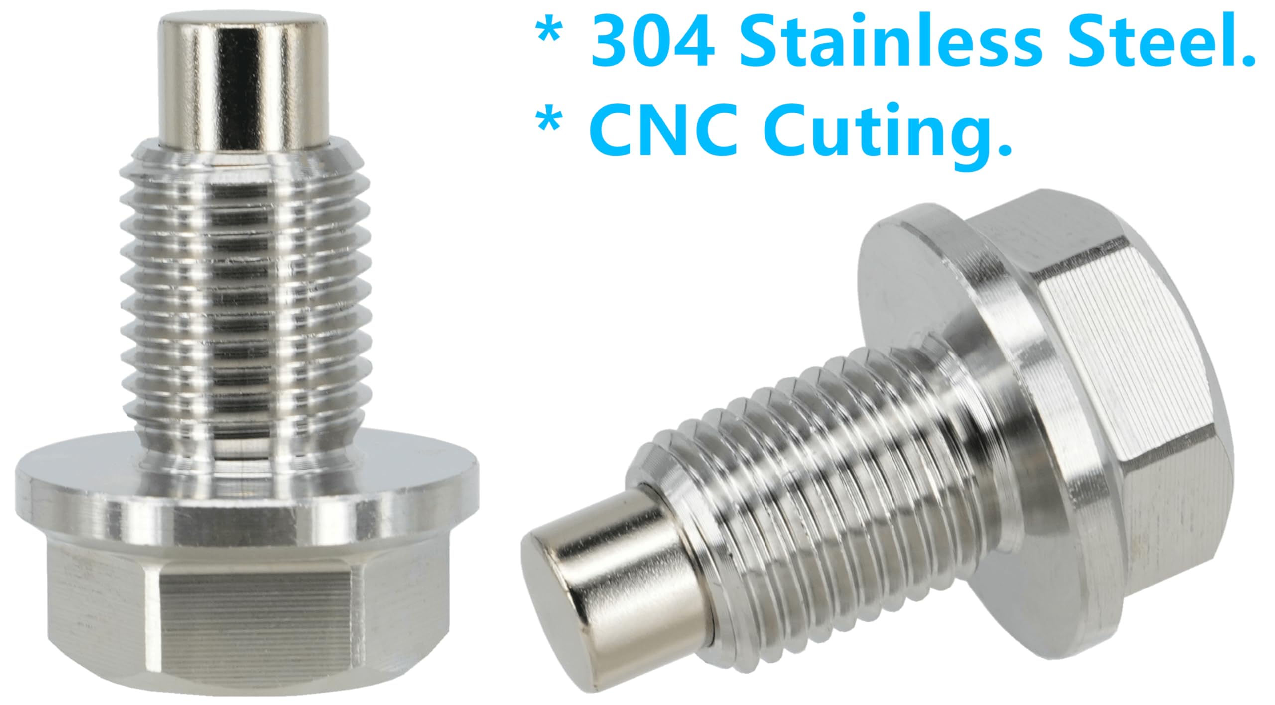 えむえむ　0628 abczok 1PC M12x1.25 Stainless Steel Magnetic Engine Oil Drain Plug